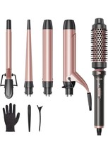 Wavytalk 5 in 1 Curling Iron,Curling Wand Set with Curling Brush and Mor... - £19.34 GBP