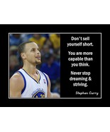 Inspirational Steph Curry Basketball Motivation Poster Print Quote Wall ... - $31.51 CAD+