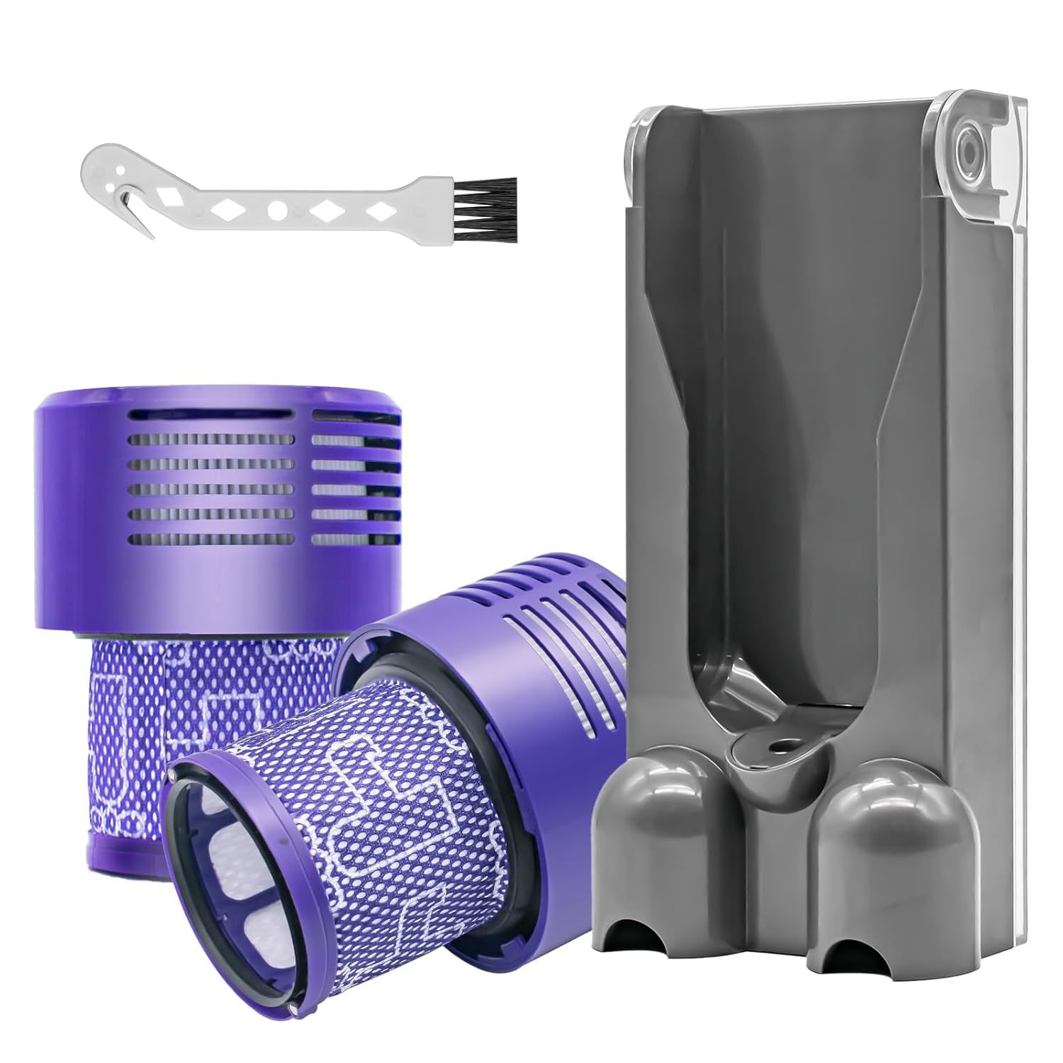 Docking Station & 2 Pack Vacuum Filters Compatible With Dyson V10 Cordless Vacuu