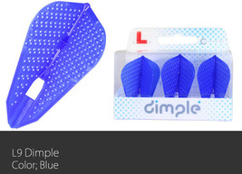 L-Style Dimple Champagne &quot;Z&quot; Lc9 Dart Flight Blue set of 3 Flights - £6.00 GBP