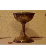 Vintage R. Wallace 070 Plated Silver Soldered 4 3/8&quot; Wine Goblet, Instit... - $285.10 MXN