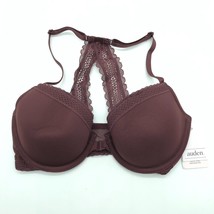 Auden Bra The Ace Demi Front Closure Lightly Lined Racerback Burgundy 36DDD - £7.78 GBP