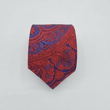 Mens Necktie Ralph Lauren Made in Italy Silk Red Geometric Size 58 X 3 I... - $14.99