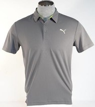 Puma Cell Moisture Wicking Gray Short Sleeve Athletic Polo Shirt Men's NWT - $49.99
