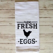 Flour Sack, Tea Kitchen Towel - Farm Fresh Eggs - Chicken - £6.86 GBP