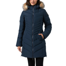 Pajar Canada Womens Queens Fox Fur Down Parka Puffer Jacket Hooded Chevron L NWT - £226.63 GBP