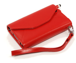 Simple modern New Leather Flip Cover Card Wallet Case For Apple iPhone 5 RED - £12.57 GBP