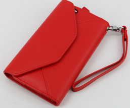 Simple modern iPhone 6s Plus Flip Genuine Leather Magnetic Wallet Case Cover RED - £12.57 GBP