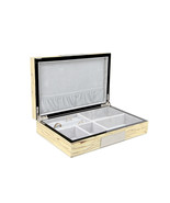 Exqusite high glossy Cufflink Case &amp; Ring Storage Organizer Men&#39;s Jewelr... - £47.17 GBP