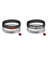 Twilight Rubber Bracelet Set &quot;Team Edward and Team Jacob&quot; - $932.78 MXN