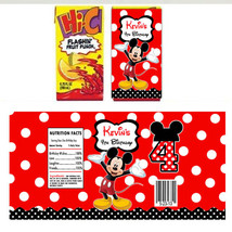 Mickey Mouse personalized Juice box wrapper labels - Digital file - £3.19 GBP