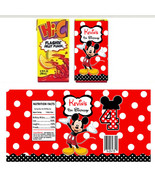 Mickey Mouse personalized Juice box wrapper labels - Digital file - £3.16 GBP