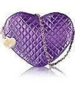 Justin Bieber Purple Heart Shaped Quilted Satchel - $744.02 MXN