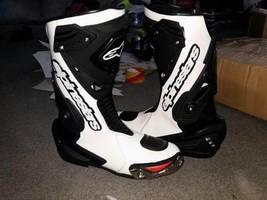 ALPINESTARS Motorcycle Racing Boots Motorbike Shoes Racing LEATHER Boots... - $149.00