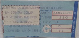 STEVIE NICKS - VINTAGE JUNE 04, 1986 CONCERT TICKET STUB - $10.00