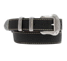 Lejon Leather Goods men's vintage bison leather wild bill ii usa belt size 38 - $80.19