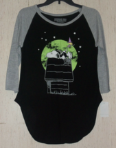 Nwt Womens P EAN Uts Snoopy &amp; Woodstock Black Halloween Knit Top Size M - £20.08 GBP