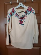Umgee Floral Embroidered Off Shoulder Top Size Small - £11.68 GBP
