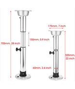 Aluminum Adjustable Table Pedestal Leg Base Mount 21.9-27.8 Inch Marine ... - $231.14 CAD