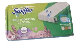 Swiffer Wet Mopping Cloths Refills Lavender 12 Wet Cloths For 10&quot; X 8&quot; Mop - $1.87