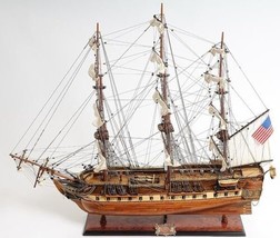Ship Model Watercraft Traditional Antique USS Constitution Boats Sailing Wood - £1,037.33 GBP