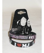 Michael Jackson PYT Pretty Young Thing and I Heart Love MJ Rubber Bracel... - $940.64 MXN
