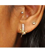 14k Solid Gold Dragonfly Earring Insect Jewelry Studs Remembrance Jewelr... - $1,226.45