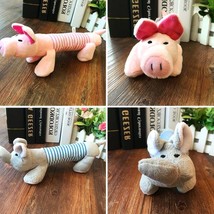 Cute Pet Dog Cat Plush Squeak Sound Dog Toys Funny Fleece Durability Chew Molar  - $1.01