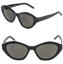 SAINT LAURENT MONOGRAM YSL SL M60 001 Black Classic Logo Butterfly Sungl... - $218.79