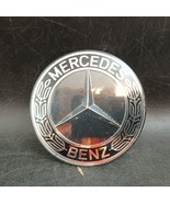 Genuine Mercedes Benz Center Cap Wheel OEM Logo Chrome Star Black 75mm - $25.00