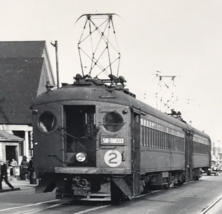 Interurban Electric Railway Railroad #2 Trolley Car B&amp;W Tecrasilk Photo - $18.53