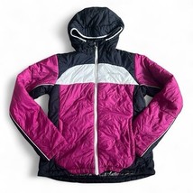 Columbia Women’s Omni Heat Hooded Puffer Jacket Sz M Pink White Black Co... - $29.65