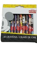 Disney Junior Mickey Mouse 24 Non Toxic Assorted Colors Crayons New - $3.99