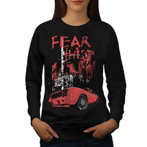 Wellcoda Fear America Art Car Womens Sweatshirt, Street Casual Pullover Jumper - £22.73 GBP+