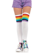 Over the rainbow opaque thigh highs OS MULTICOLOR - £20.44 GBP