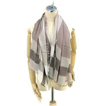 Coach Women&#39;s Outlet Windowpane Challis Scarf, F54253, One Size, Stone, ... - £140.83 GBP