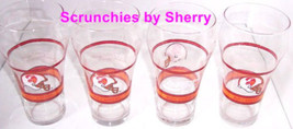 Tampa Bay Buccaneers Coke Coca Cola Glasses NFL Football Throwback Vintage Lot 4 - £47.91 GBP