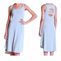 $163 Tart Tank Dress X Small 0 2 Gray Cut Out Back Stretch Breathable Mo... - $54.89 CAD