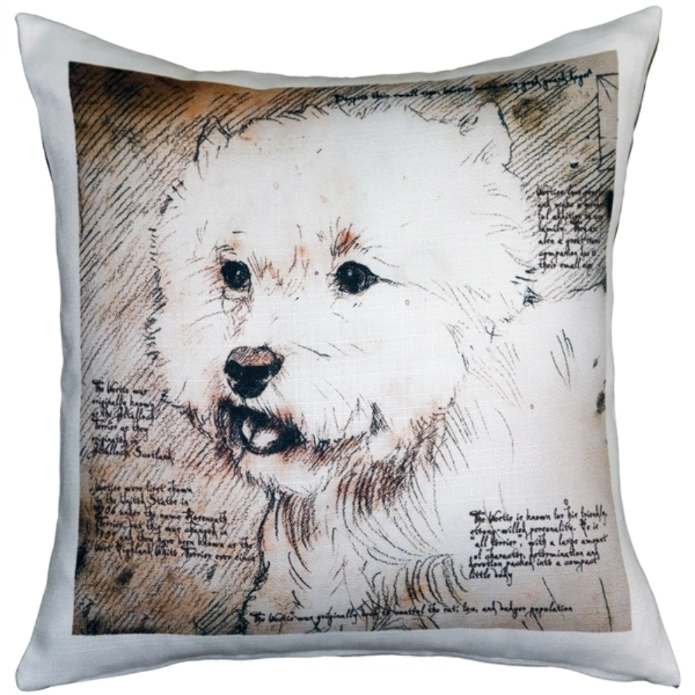 Primary image for Westie Terrier 17x17 Dog Pillow, Complete with Pillow Insert