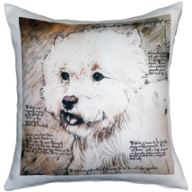 Westie Terrier 17x17 Dog Pillow, Complete with Pillow Insert - £41.24 GBP