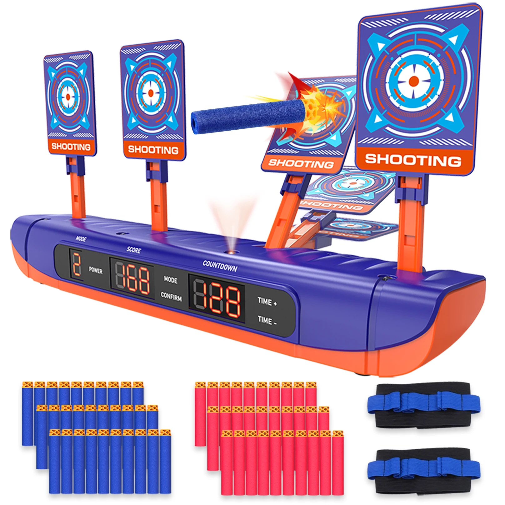 For Nerf Guns Bullets Auto Reset Electric Shooting Target Accessories Kids Sound - £20.53 GBP+