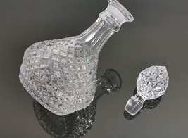 Vintage 24% Lead Clear Cut Crystal Glass Heavy Decanter from W. Germany Bavaria - £20.68 GBP