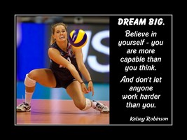 Inspirational Kelsey Robinson Volleyball Motivation Quote Poster, Unique Gift - £15.81 GBP+