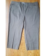 Chico&#39;s Womens Size 2.5 M/L Brown Cropped Capris Cargo Pants 12 14 16 Co... - $12.33