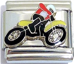 Man On Dirt Bike Italian Charm - £7.09 GBP