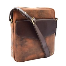 DR388 Men&#39;s Hunter Crossbody Bag Multi Pockets Tan - £66.46 GBP