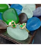 Certified Natural Guatemala Green Blue Wulu Jadeite Minimalist Ring 18k ... - $172.42