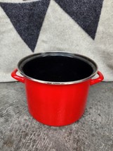 Medium Chantal Red Enamel on Steel Stock Pot Dutch Oven  - No Lid - $31.98