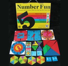 VTG Numbers Fun Educational School 5 Game Set Math Memory Tens Fraction Tangram  - £29.96 GBP