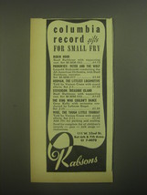 1945 Rabsons Columbia Records Ad - Columbia record gifts for small fry - $18.49